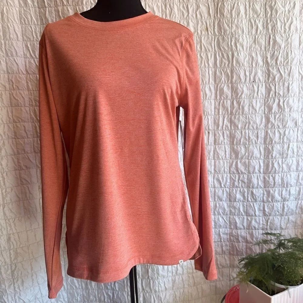 MARIKA coral long sleeve hidden pocket  Dry-Wik UFP-50 activewear top sz M NWT